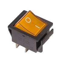 Выключатель клавишный 250В 16А (4с) ON-OFF желт. с подсветкой (RWB-502 SC-767 IRS-201-1) | Код. 36-2333 | Rexant